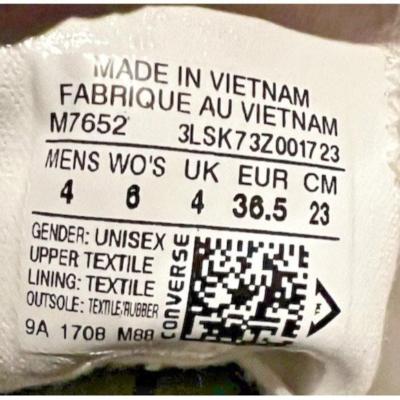 Converse Chuck Taylor All Star Low Top Sneakers White/Red Trim Men's 4/Women's 6 - Picture 11 of 11